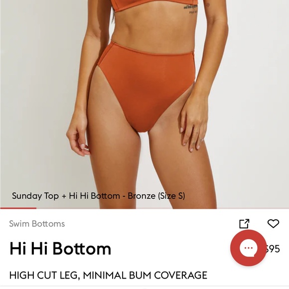 Rust High-Waisted Bikini Bottom - Picture 6 of 6